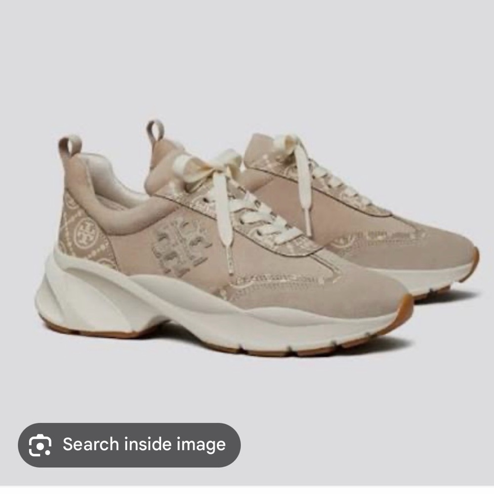 Tory Burch Beige and Cream Sneakers